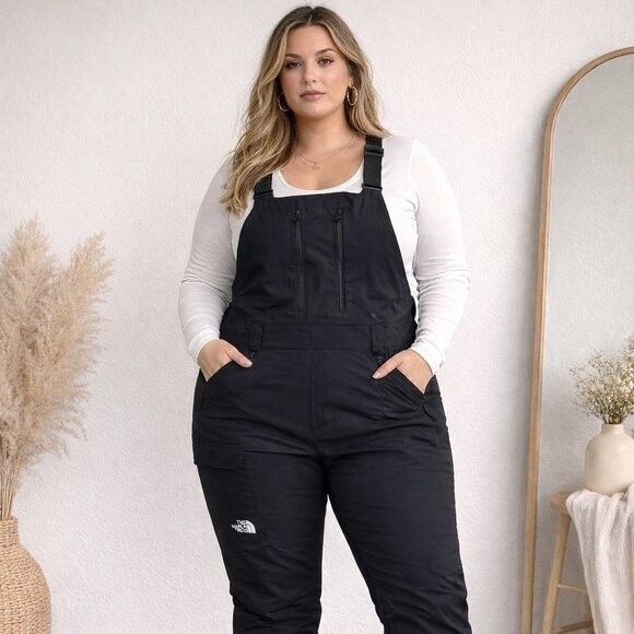 The North Face Plus Freedom Bib Women's Size 2X Long Black Snow Pants NWT